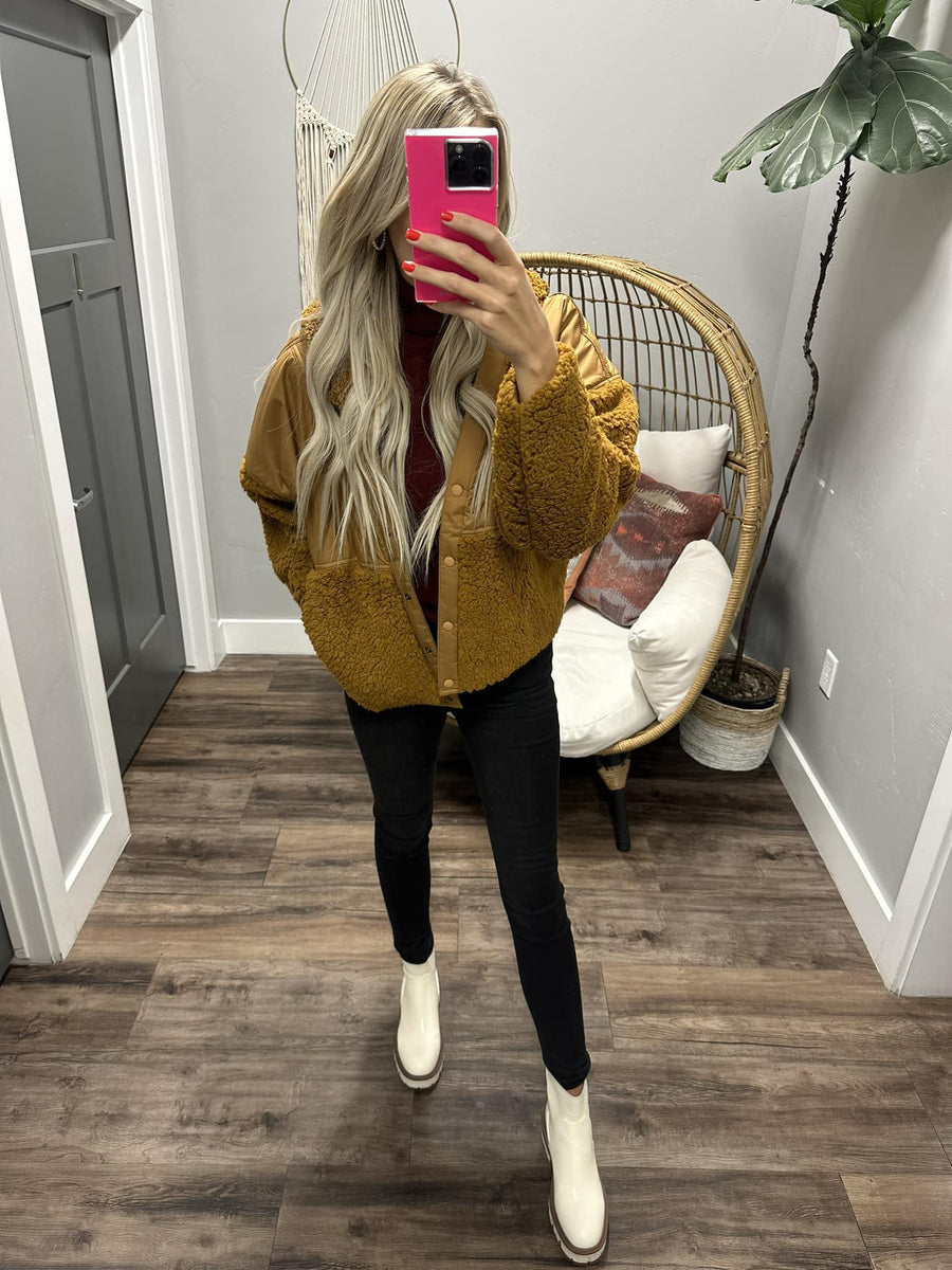PRANA SPICED POLAR ESCAPE SNAP SHERPA JACKET– Indulge Boutique