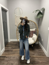 LIZZIE TEAL KNIT BUTTON UP CARDIGAN