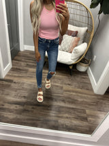 HAYLEY FREE PEOPLE RACERBACK BLOSSOM TANK