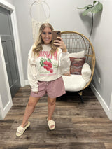 SAVANNAH RED GINGHAM PLAID SHORTS