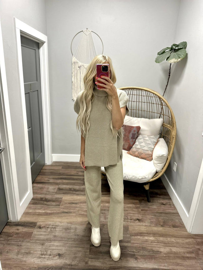 CAROLINE STONE 2 PIECE SWEATER AND PANT SET