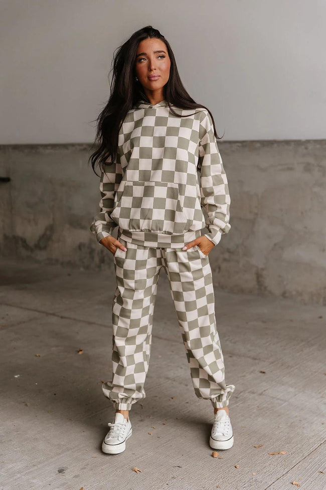 SAGE SOFT LANDING CHECKERED SWEATPANT
