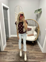 SARAH BURGUNDY BOW SIDE TIE PULLOVER SWEATER VEST TOP