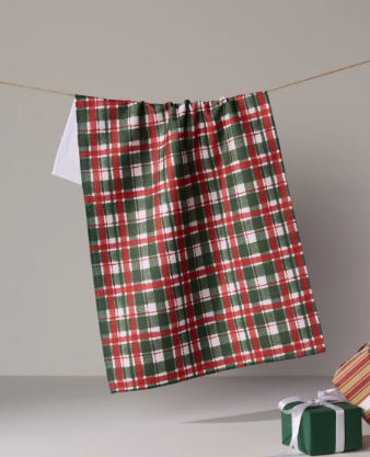 GEOMETRY ALPINE PLAID TEA TOWEL