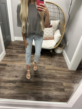 ONE LOVE 90'S VINTAGE RELAXED CROP JEANS