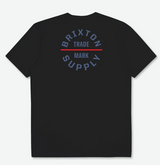 MENS BLACK OATH V STANDARD BRIXTON TEE