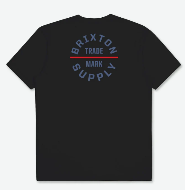 MENS BLACK OATH V STANDARD BRIXTON TEE