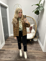 SPICE OF LIFE PLAID BUTTON UP TOP