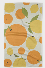 GEOMETRY SUNNY LEMONS AND ORANGES TEA TOWEL