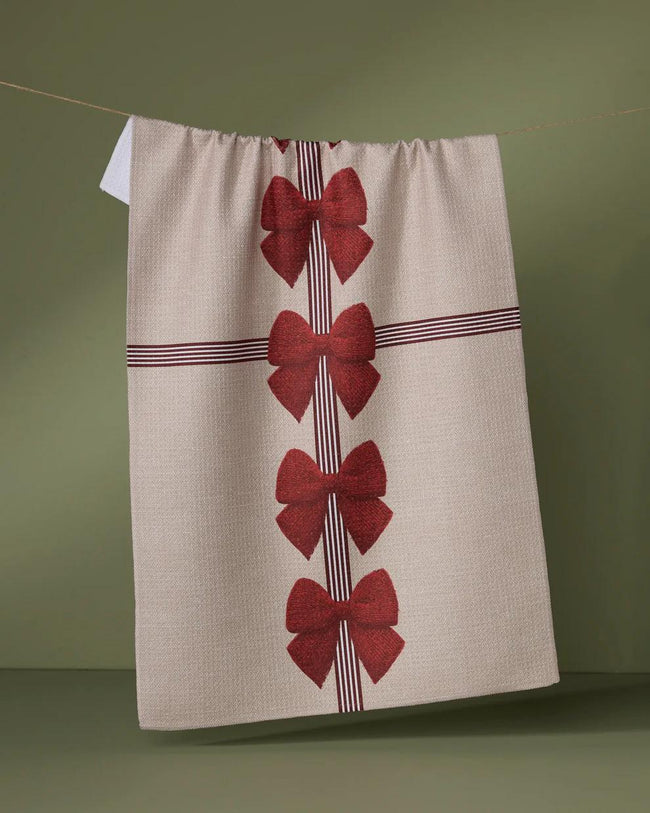 GEOMETRY GARNET TEA TOWEL