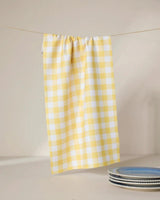 GEOMETRY LEMON GINGHAM TEA TOWEL