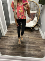CORA PINK FLORAL BLOUSE