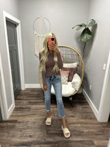 KATHY COCO LONG SLEEVE RIBBED TOP