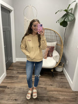 ROXY AFTERNOON HIKE TAUPE HOODIE