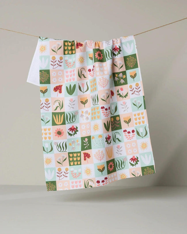 GEOMETRY PATCHWORK GARDEN TEA TOWEL