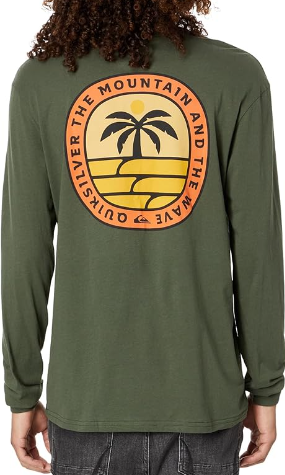 MENS QUIKSILVER CLIMBING IVY SOLO ARBOL LONG SLEEVE TEE