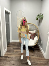 PEACH ROCK AND ROLL GRAPHIC TEE