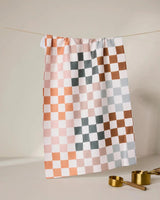 GEOMETRY AUTUMN CHECKERS TEA TOWEL