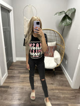 NASHVILLE STAR BLACK AND PINK GRAPHIC TEE