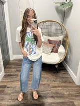 WHITE COASTAL SUMMER GRAPHIC TEE