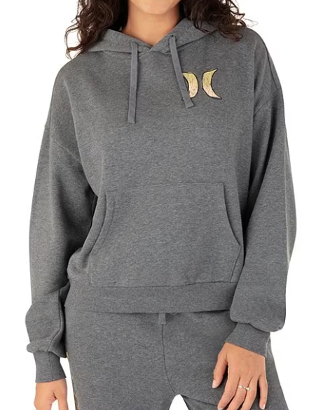 HURLEY HEATHER GREY PERMANENT VACATION HOODIE