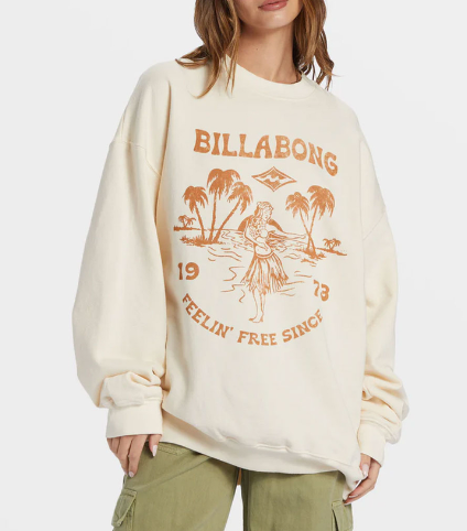 BILLABONG CREAM RIDE IN CREW SWEATER