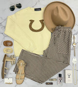 VERONICA CHOCOLATE CREAM DRAWSTRING PANT