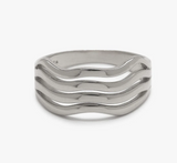 PURA VIDA SILVER WAVY RING