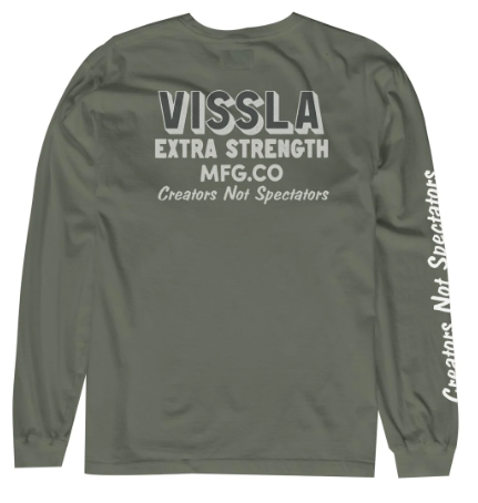 MENS VISSLA ARMY EXTRA STRENGTH LONG SLEEVE POCKET TEE