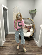 PINK 21 CREW SWEATSHIRT