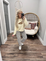 CREAM DUCK KNIT SWEATER TOP