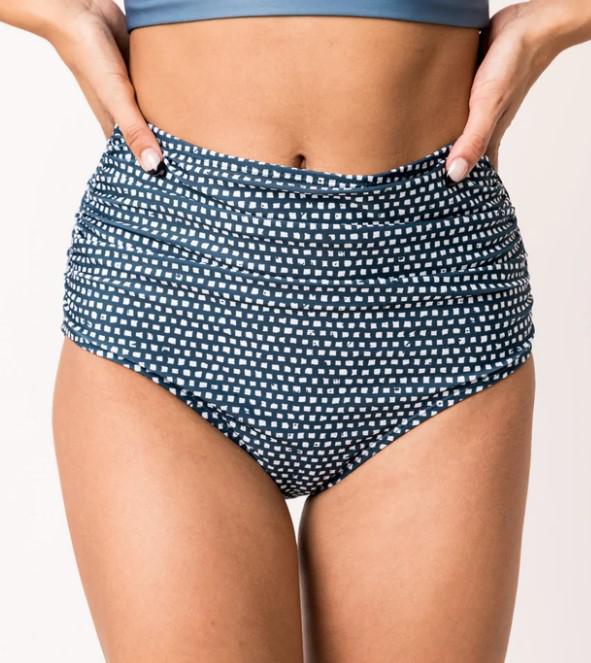 PALAKA RUCHED HIGH RISE SWIM BOTTOMS