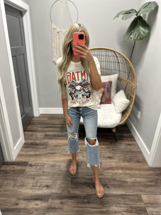 CREAM VINTAGE ROCK & ROLL GRAPHIC TEE