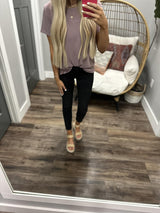 STILL INTO YOU DEEP MAUVE BLOUSE