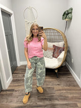 HARRISON PINK POLKA DOT SWEATER TOP