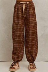 CHECKING IN ON YOU BROWN JOGGER PANT