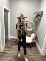 BLACK WASHED DESERT VIBES GRAPHIC TEE