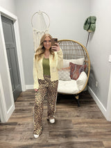 WHITLEY CREAM COZY KNIT CARDIGAN TOP