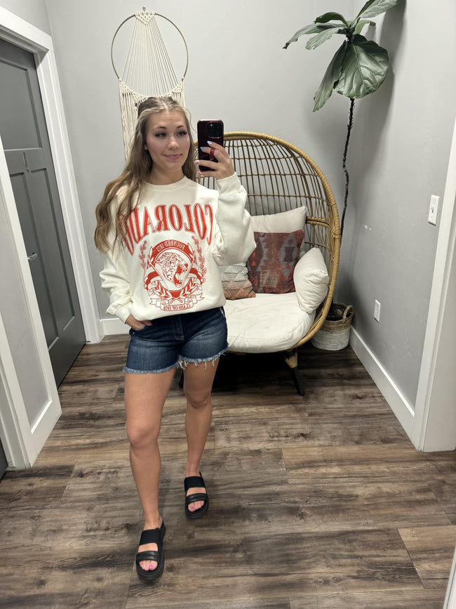 CREAM COLORADO CREW SWEATER