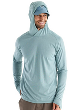 MENS FREE FLY SHALE GREEN CLEARWATER HOODIE