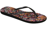 ROXY BLOSSOM BERMUDA PRINT FLIP FLOP SANDALS