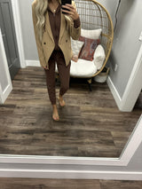 KYLIE CAMEL BLAZER JACKET TOP