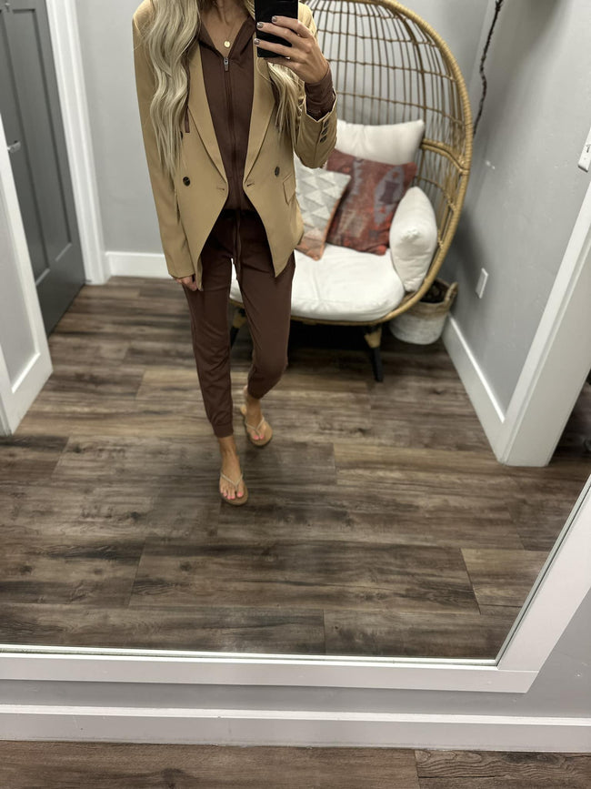 KYLIE CAMEL BLAZER JACKET TOP