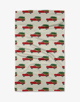 GEOMETRY CHRISTMAS RIDE TEA TOWEL