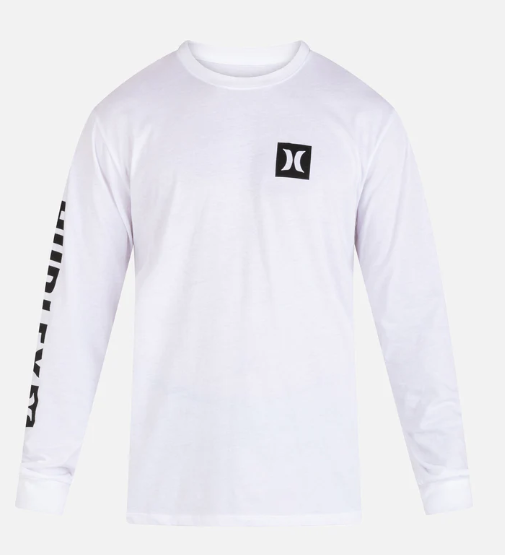 HURLEY EVERDAY BOX TEE LONG SLEEVE WHITE