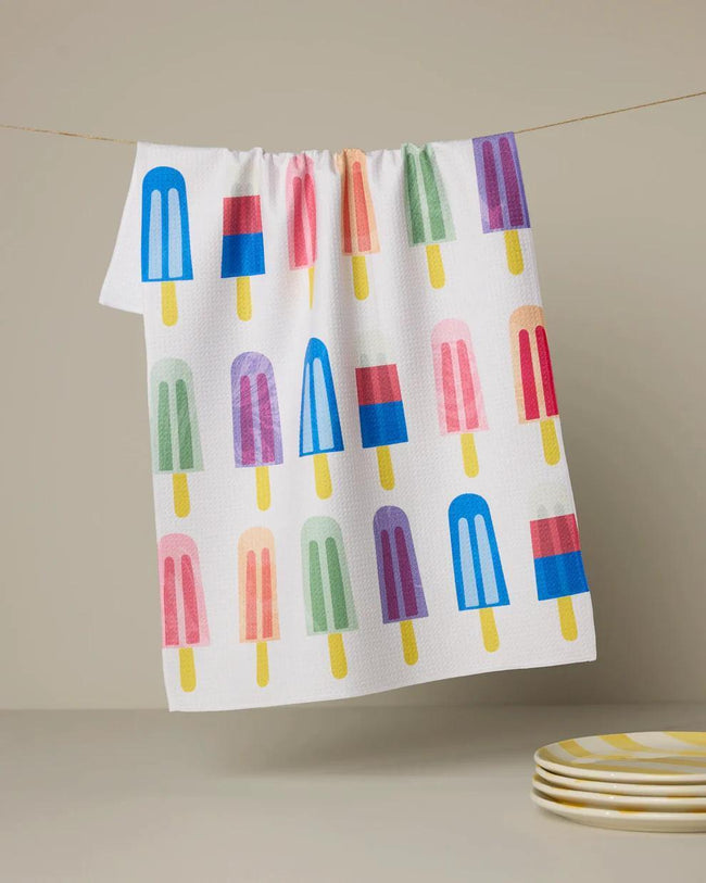 GEOMETRY POPPY POPSICLES TEA TOWEL