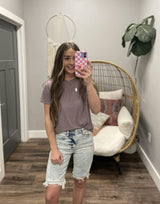 KADEE AMETHYST SWISS DOT SHORT SLEEVE TEE