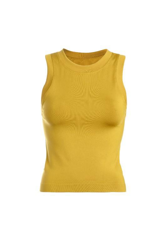 WHO AM I MUSTARD FULL LENGTH WHO AM I SMOOTH TANK TOP