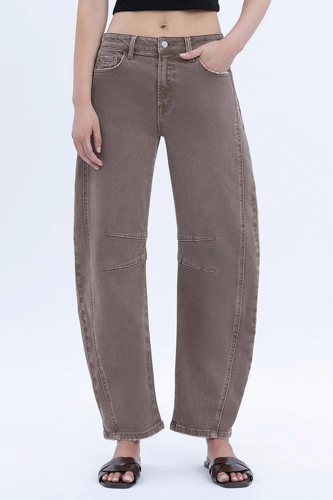 SHERRY STONE HIGH RISE BARREL DENIM JEANS