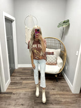 WINE WASHED FREE BIRD GRAPHIC TEE